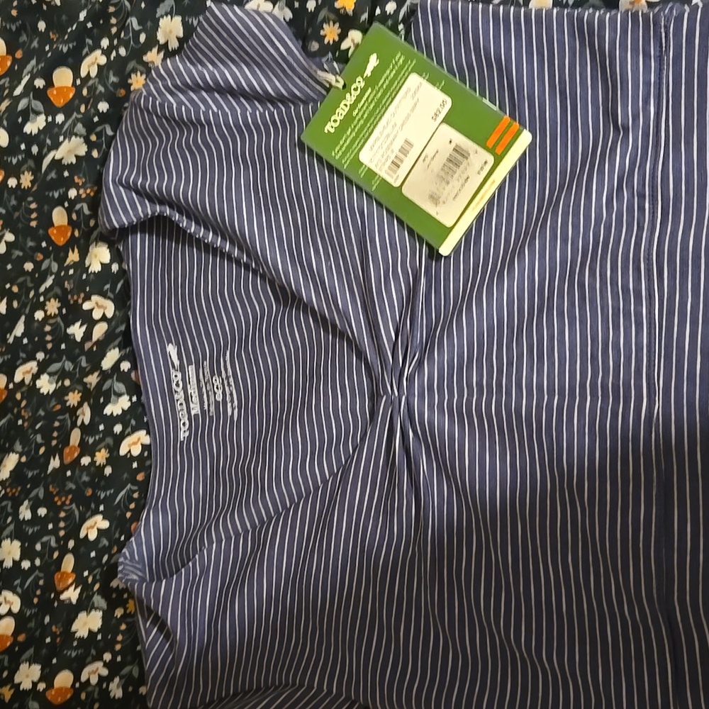 Toad&co blue and white stripes size M